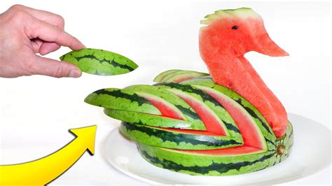 I Made An Amazing Watermelon Swan Youtube