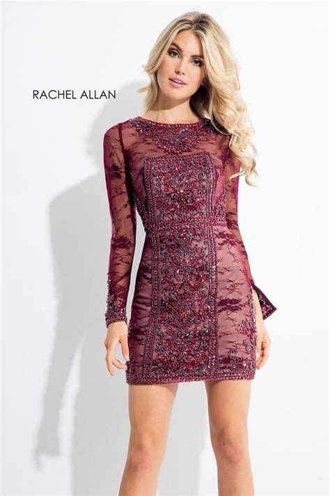 Winter HOLIDAY Style Holidaycocktaildress Long Sleeve Lace Cocktail Dress