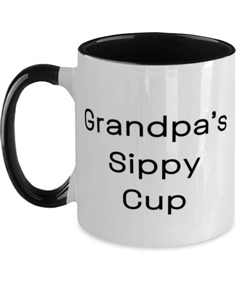 Unique Grandpa Two Tone 11oz Mug Grandpas Sippy Cup Etsy