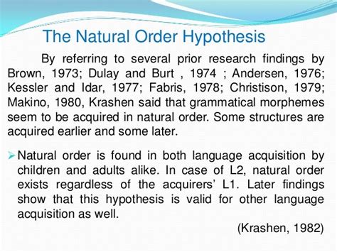 Krashens Five Main Hypotheses