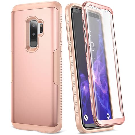 Youmaker Galaxy S9 Plus Case Rose Gold With Built In Screen Protector