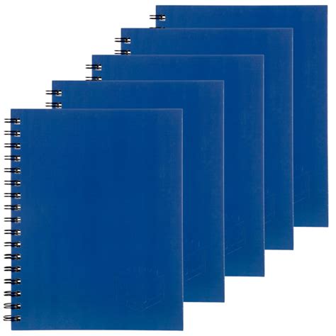 Spirax 511 A5 Hardcover Side Opening Notebook 5 Pack Blue ⋆ Spend