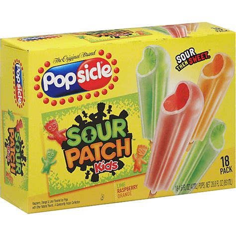 Popsicle Ice Pops Sour Patch Kids Raspberry Orange And Lime