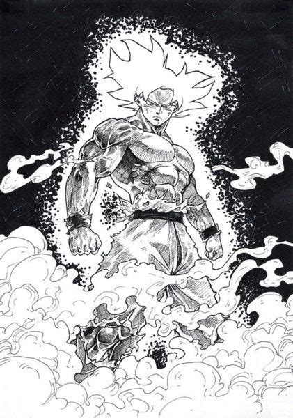 Drawing Son Goku Mastered Ultra Instinct By Darko Babovic Dragon