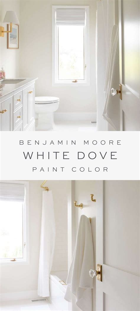 Benjamin Moore White Dove Paint Color Julie Blanner White Bathroom