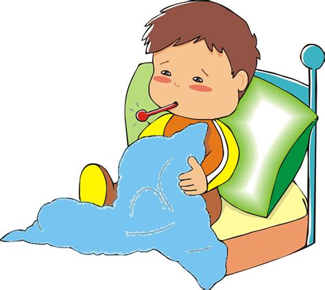 Cartoon Feeling Sick - Clip Art Library