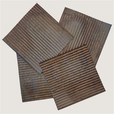 Corrugated Metal Ceiling Tiles Rusted 2x2