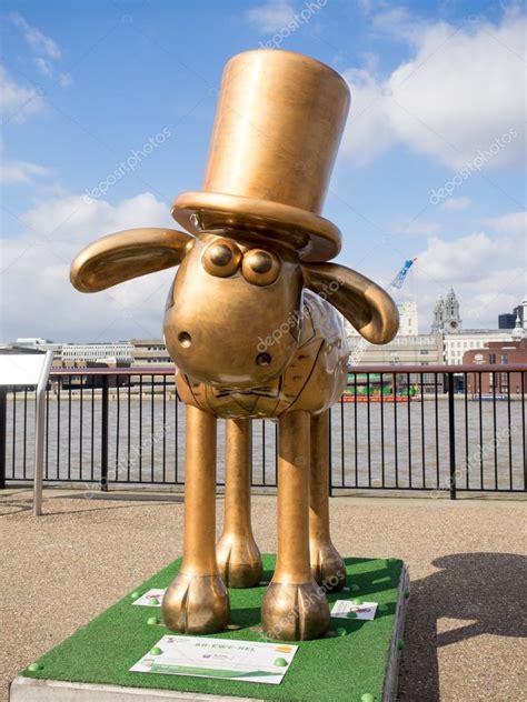 Aardmens Shaun The Sheep Characters On Display Around London Stock