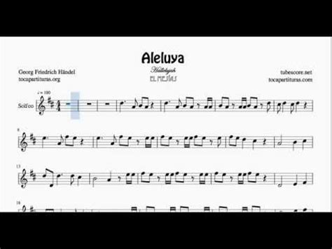 Aleluya de Handel Partitura de Solfeo Entonación y Ritmo YouTube