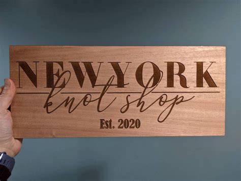 Custom Laser Engraved Logo Personalized Wood Sign Company Etsy