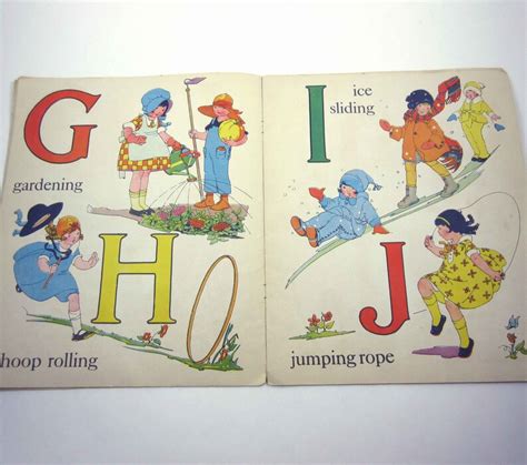 Vintage 1930s Saalfield Alphabet Picture Book For Children Etsy