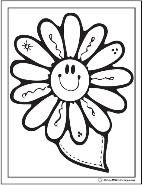 Printable Coloring Pages For Kids Flowers