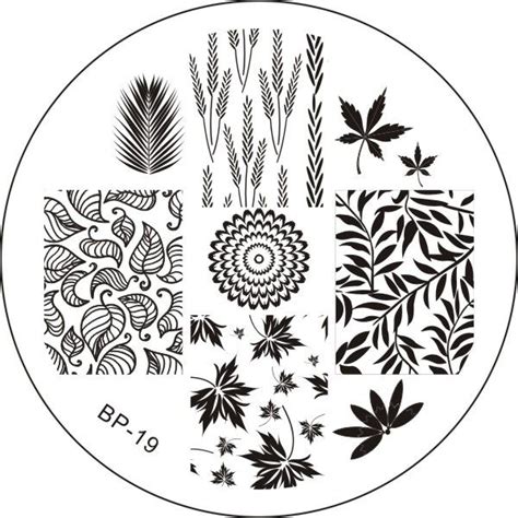 099 Leaves Theme Nail Art Stamp Template Image Plate Born Pretty 19