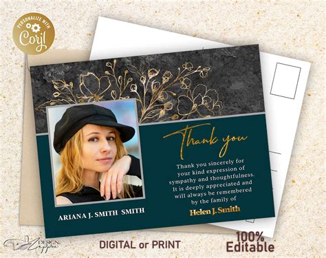 Funeral Thank You Card Printable Funeral Template Funeral