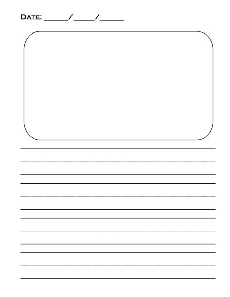 Printable Kids Draw And Write Paper Kids Handwriting And Drawing Paper
