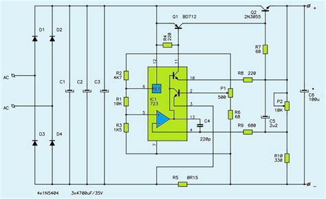 1v 27v 3a Variable Dc Power Supply Circuit Diagram Power Supply Circuits