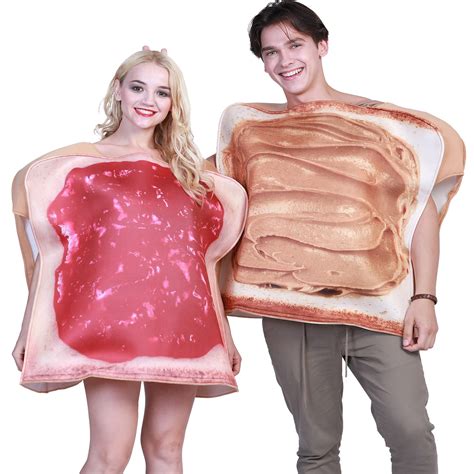 Specialty Peanut Butter And Jelly Jam Tunics Unisex Adult Couples Costume