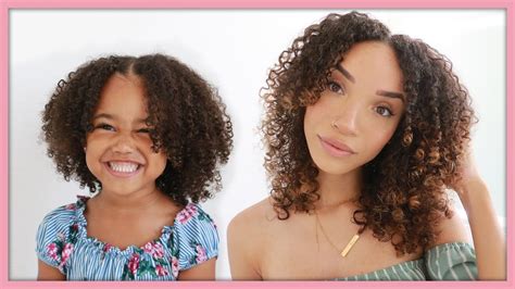 Our Curly Hair Routines Mom And Daughter Youtube