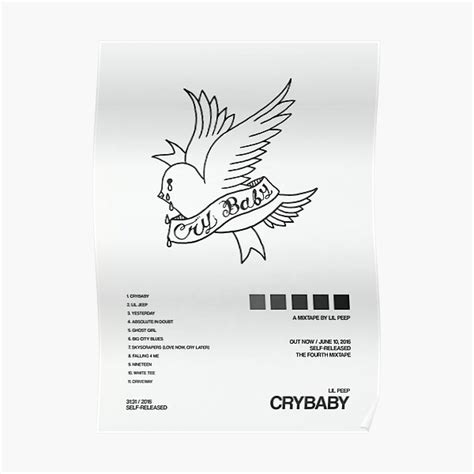 Minimalist Crybaby Peep Cover Tracklist Poster For Sale By Srillanze