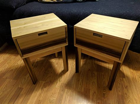 Made Bedside Tables For My First Project Rwoodworking