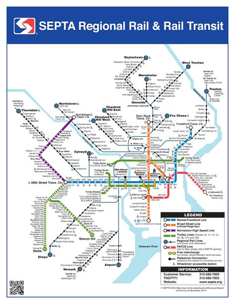 Philadelphia Subway Transit Map Train Map Subway Map