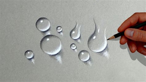 Water Drops Drawing Water Drops Using Simple Colored Pencils