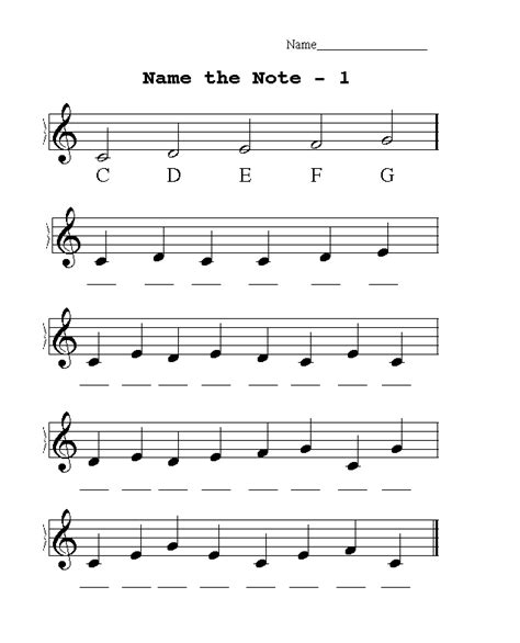 Musical Notes Worksheets For Grade 2
