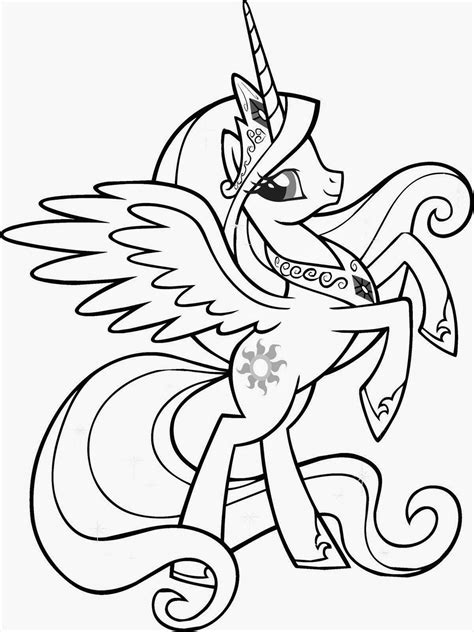 Flying Unicorn Coloring Pages | BubaKids.com