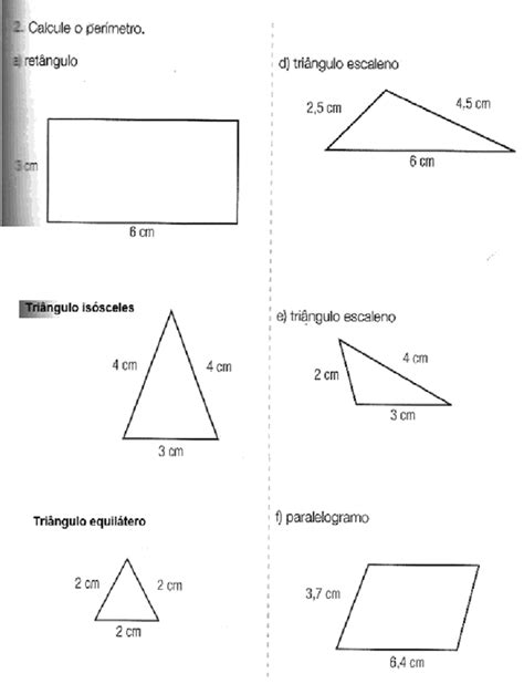 Atividade Matematica Perimetro 7 Atividades De Geometria Área E