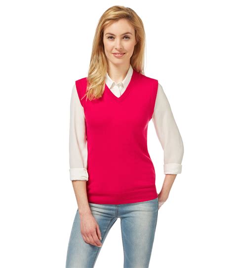 Woolovers Womens Ladies Cashmere And Cotton Slipover Knitted Vest