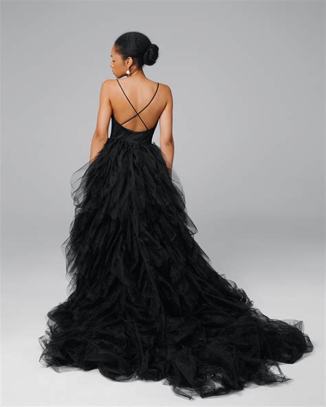 Black Bridal Dress Black Tulle Wedding Dress Princess Etsy