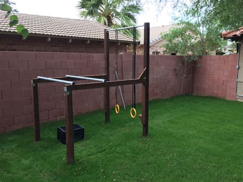 A note on warming up and cooling down; calisthenics home gym /rings/ dip /pull up | Backyard gym ...