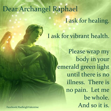 Archangel Raphael This Is My Prayer For Those I Love Whose Health And