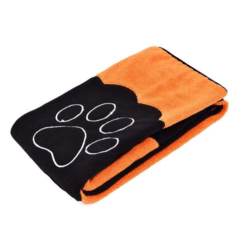 Pawz Road Dry Microfiber Pet Drying Mitts And Towel With Paw Print
