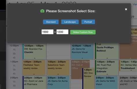 Take Screenshot And Print Calendar In Any Size Dayback Calendar