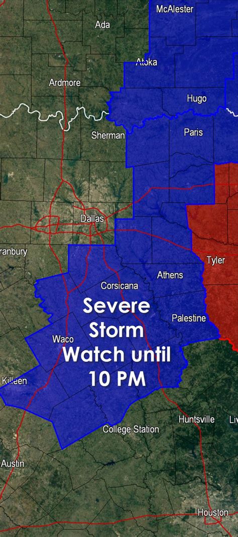The Storm Prediction Center Has Issued A Severe Thunderstorm Watch