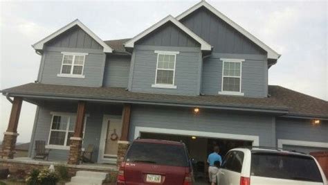 It is one of those particular blue paints with strong gray undertones. Sherwin williams storm cloud with krypton trim and ...