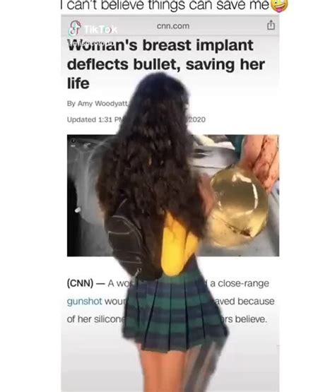 To A Womans Breast Implant Deflects Bullet Saving Her Life