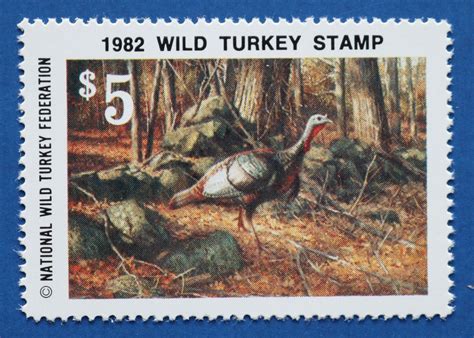 u s nwtf07 1982 national wild turkey federation wild turkey stamp ebay