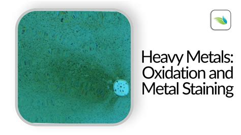 Heavy Metals Oxidation And Metal Staining 2022