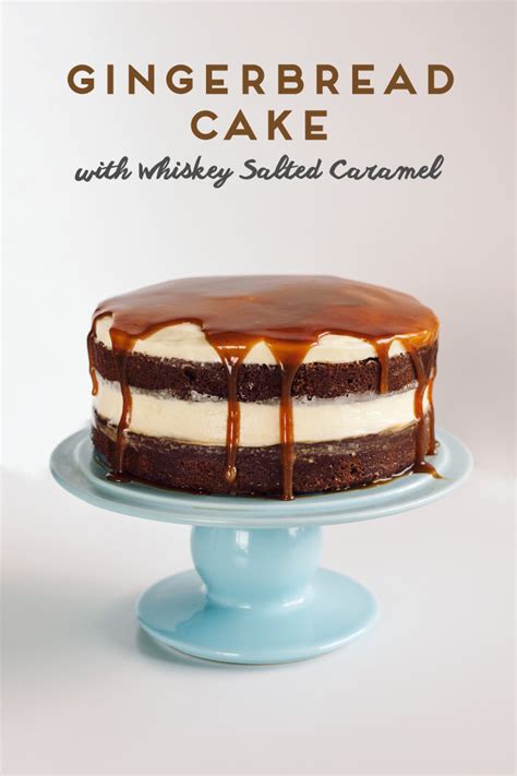 Do winter right with this salted caramel white russian. Gingerbread Cake with Whiskey Salted Caramel - Love Swah