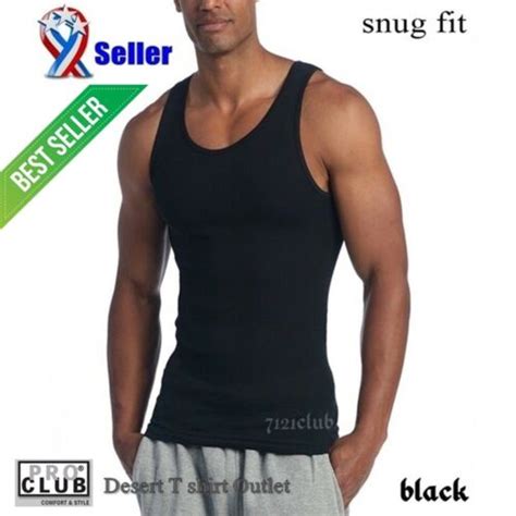 Lot 3 Pro Club A Shirts Tank Top Black Proclub Mens Wife Beater Undershirt S 7xl Ebay