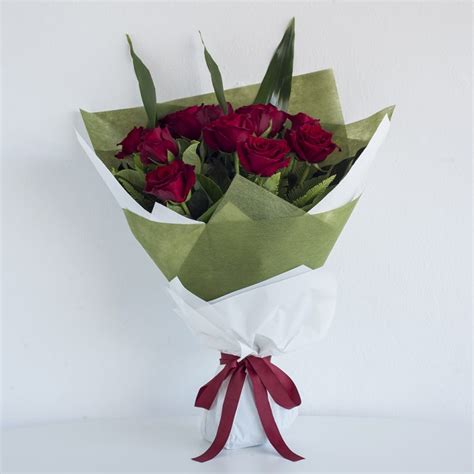 12 Red Roses Bouquet Code Bloom Perth Florist Fresh Flower Bouquets