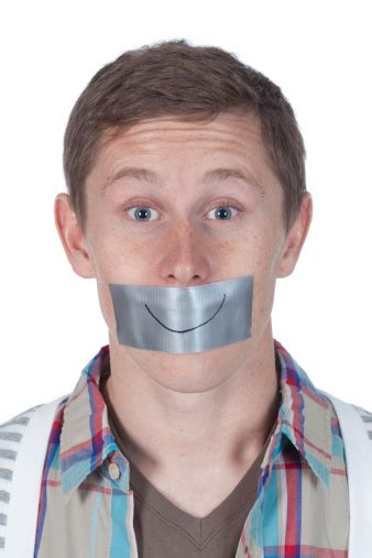 The katakana syllable ツ (tsu). Duct Tape Over A Mans Mouth With Smiley Face On It Stock ...