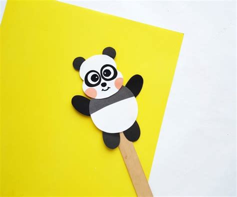 Panda Paper Puppet Craft For Kids Mom Does Reviews