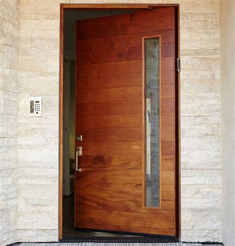 American Modern Villa Exterior Front Entrance Doors With Glass Ry