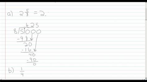 Multiplying the fraction by 100 Fraction/Mixed Number to Percent - Example - YouTube