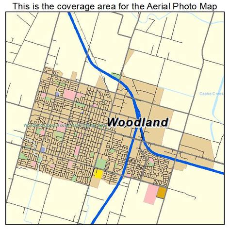 Aerial Photography Map Of Woodland Ca California