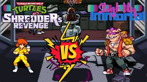 Bebop Tmnt Shredders Revenge Boss Battle April Oneil Youtube