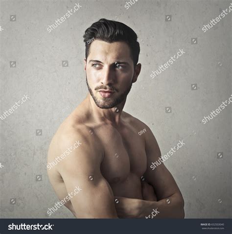 Portrait Handsome Muscular Man Stock Photo Edit Now 652503040